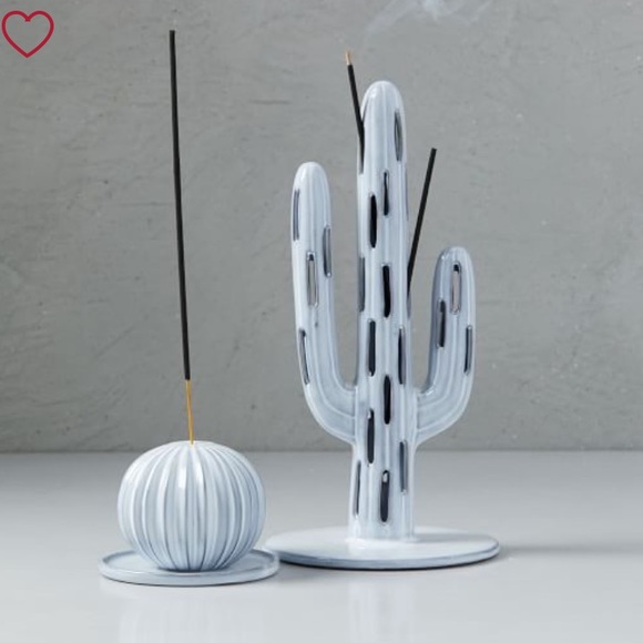 West Elm Other - Tin Glaze Cactus 🌵 Orb Incense Holder